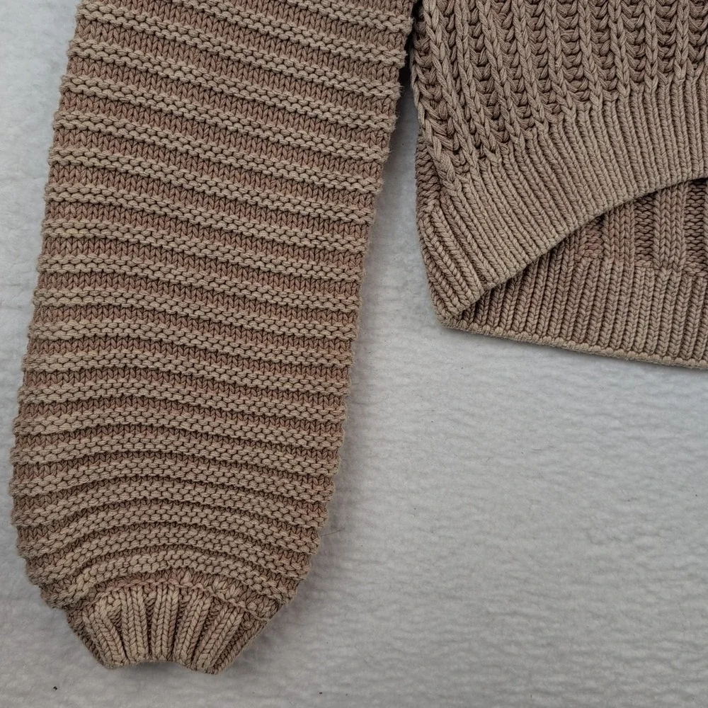 Free People Sweetheart‎ Sweater Women's Small Cotton Sandcastle Slouchy